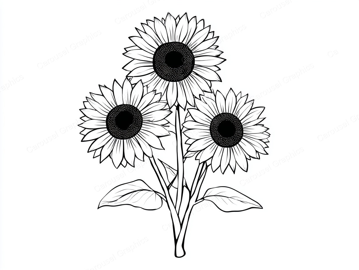 Sunflower Vector Graphic preview