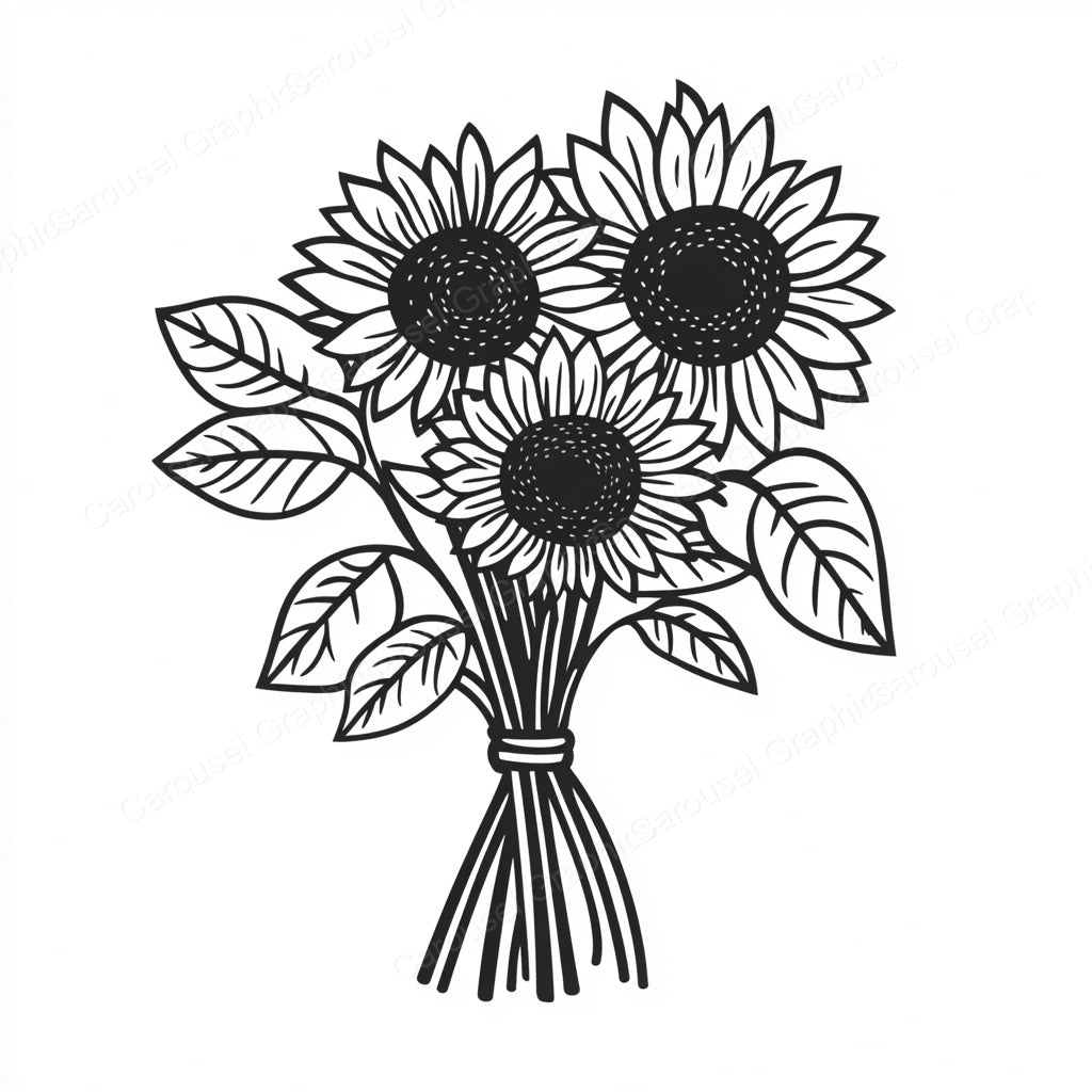 Sunflower Vector Graphic preview