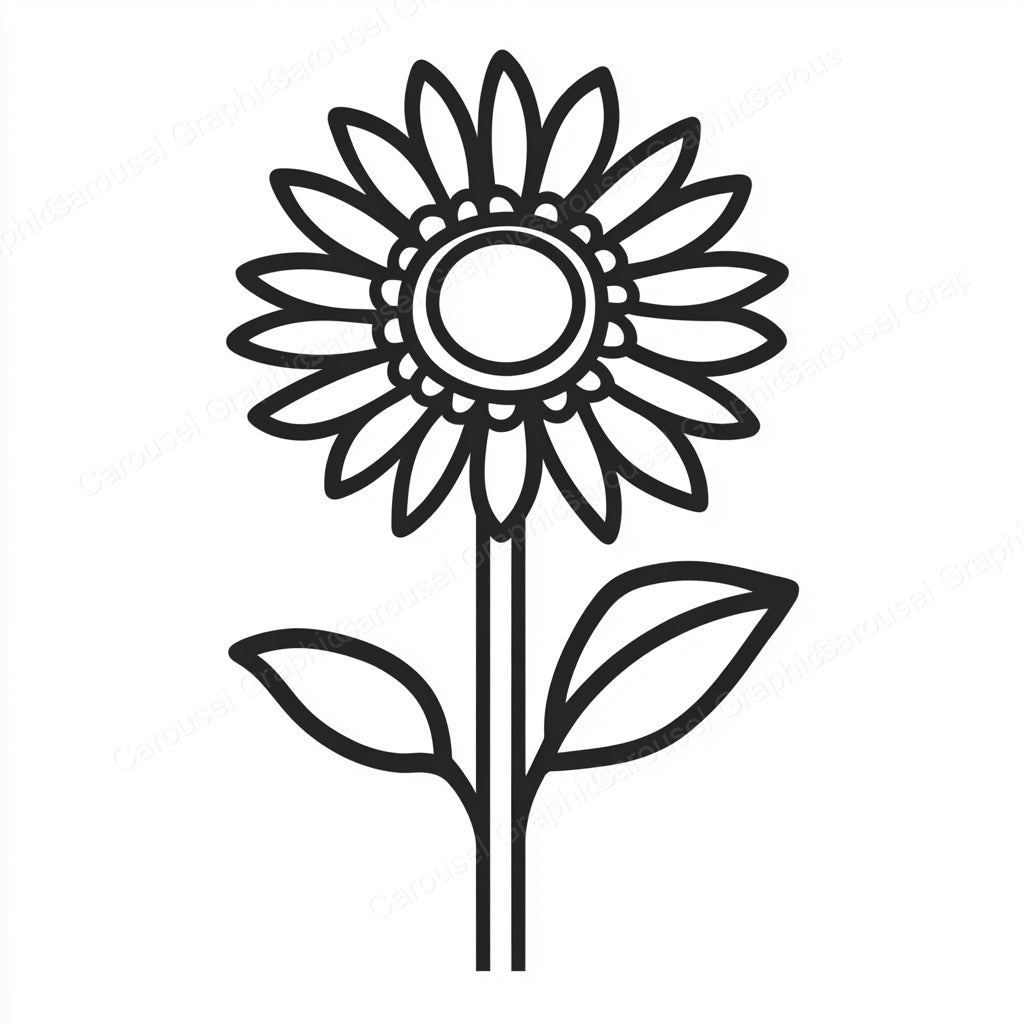 Sunflower Vector Graphic preview