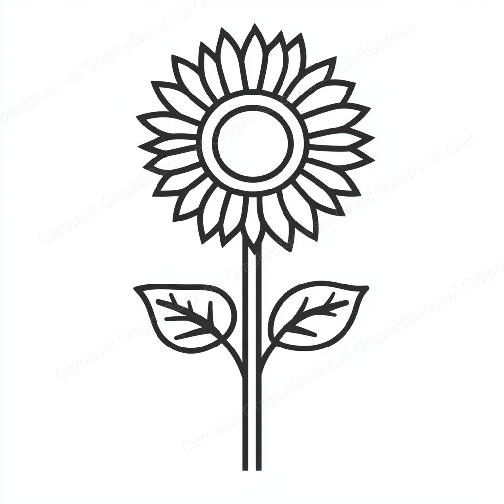 Sunflower Vector Graphic preview