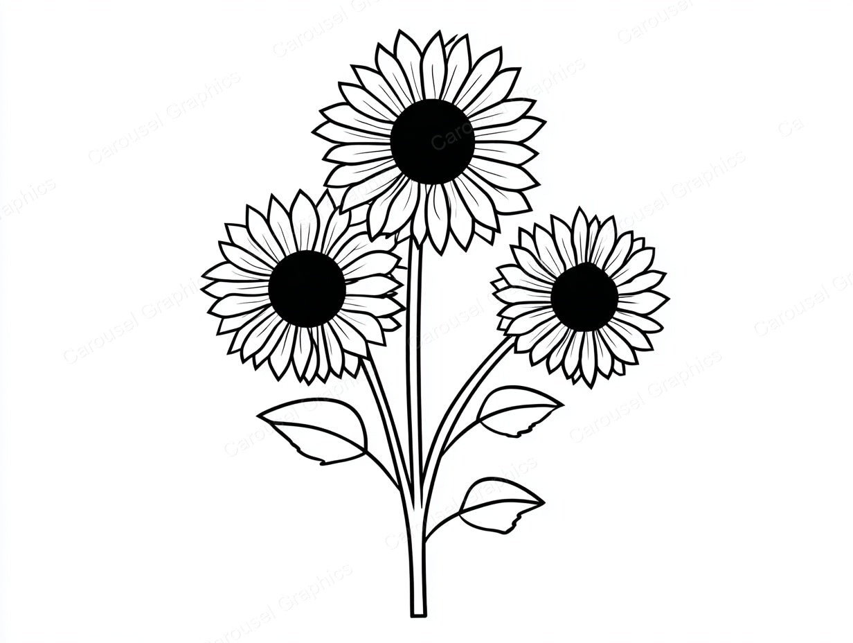 Sunflower Vector Graphic preview
