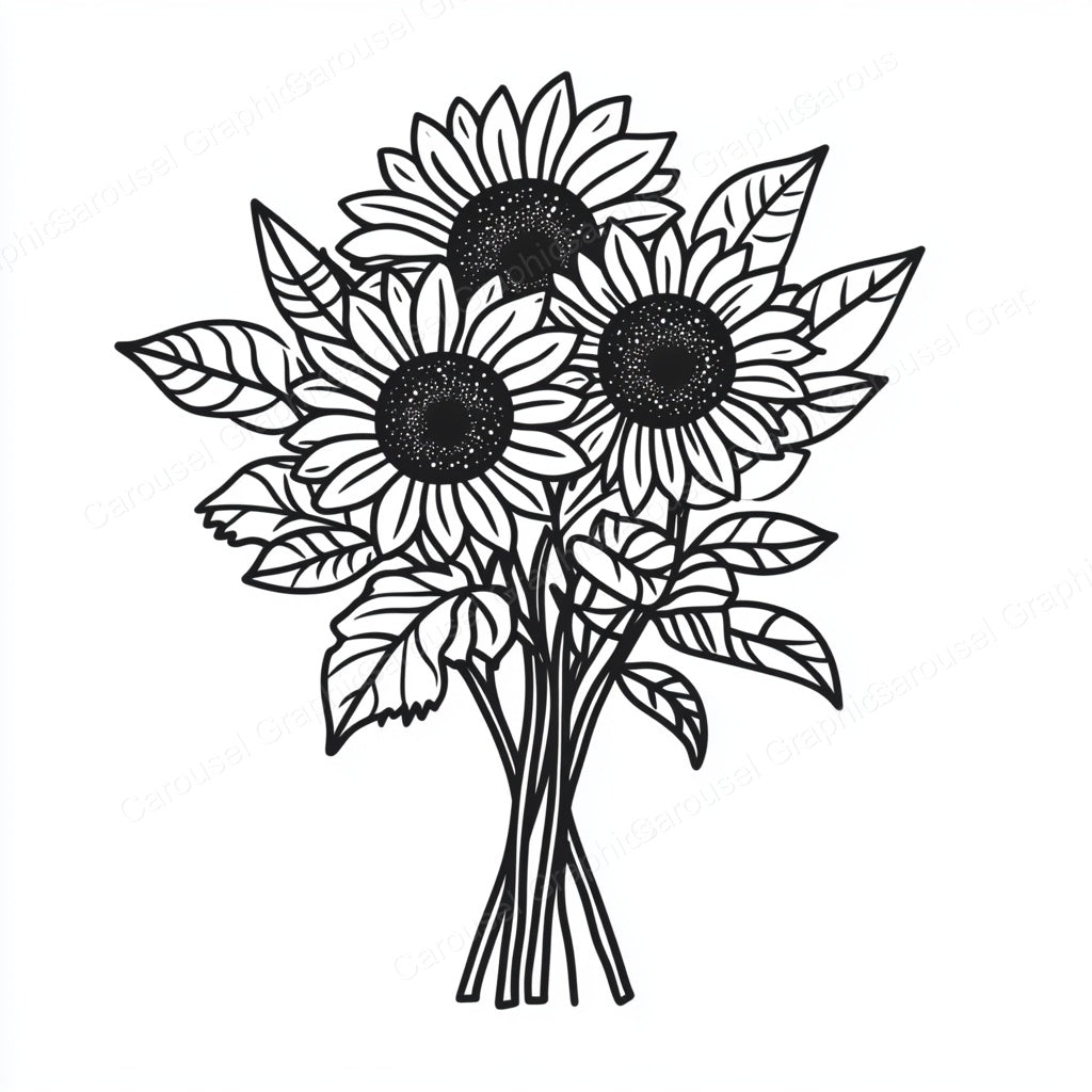 Sunflower Vector Graphic preview
