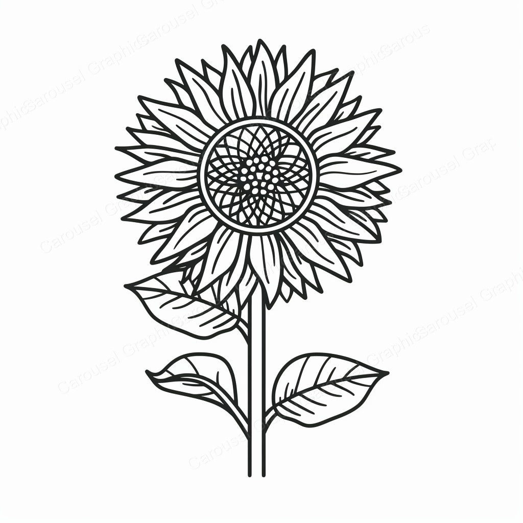 Sunflower Vector Graphic preview