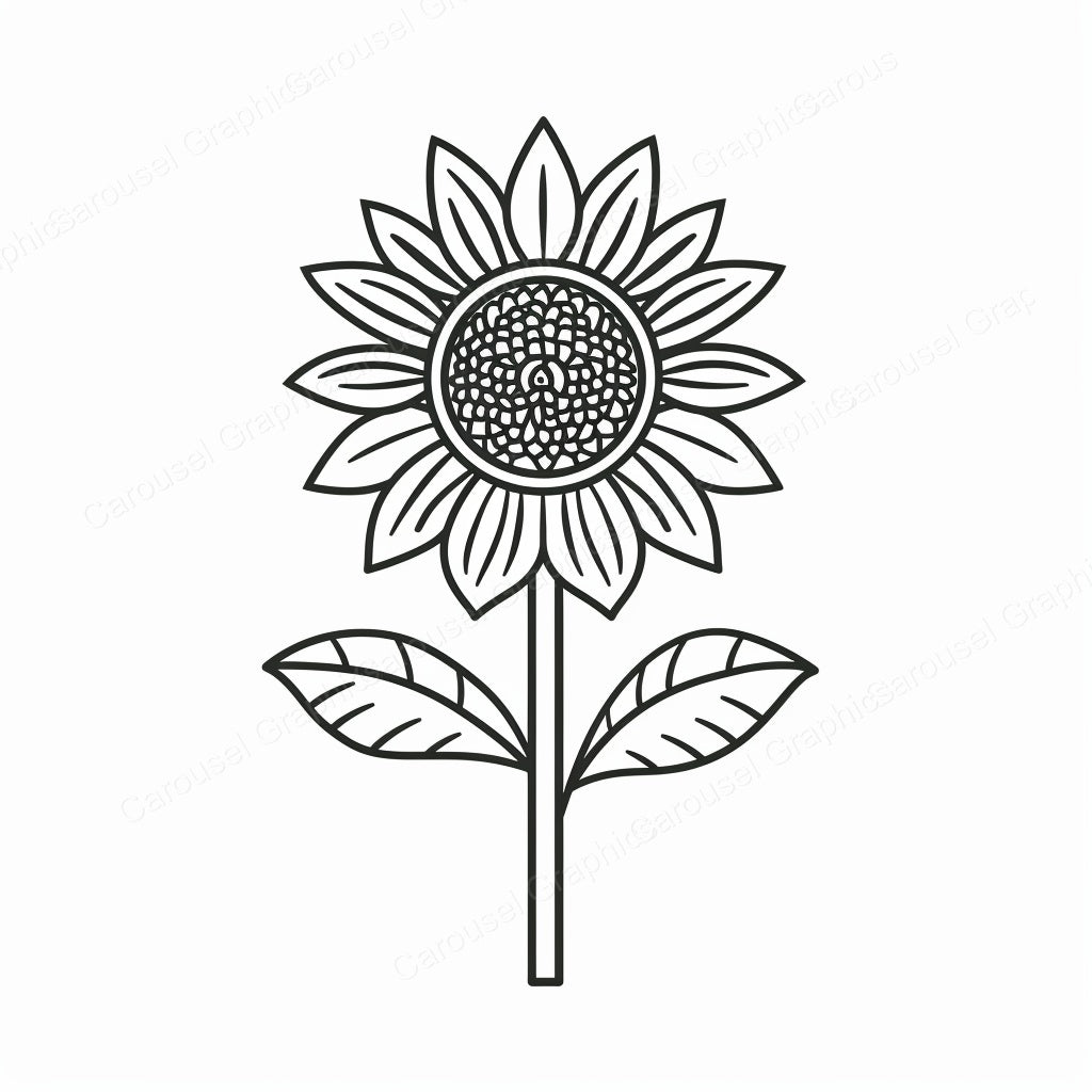 Sunflower Vector Graphic preview