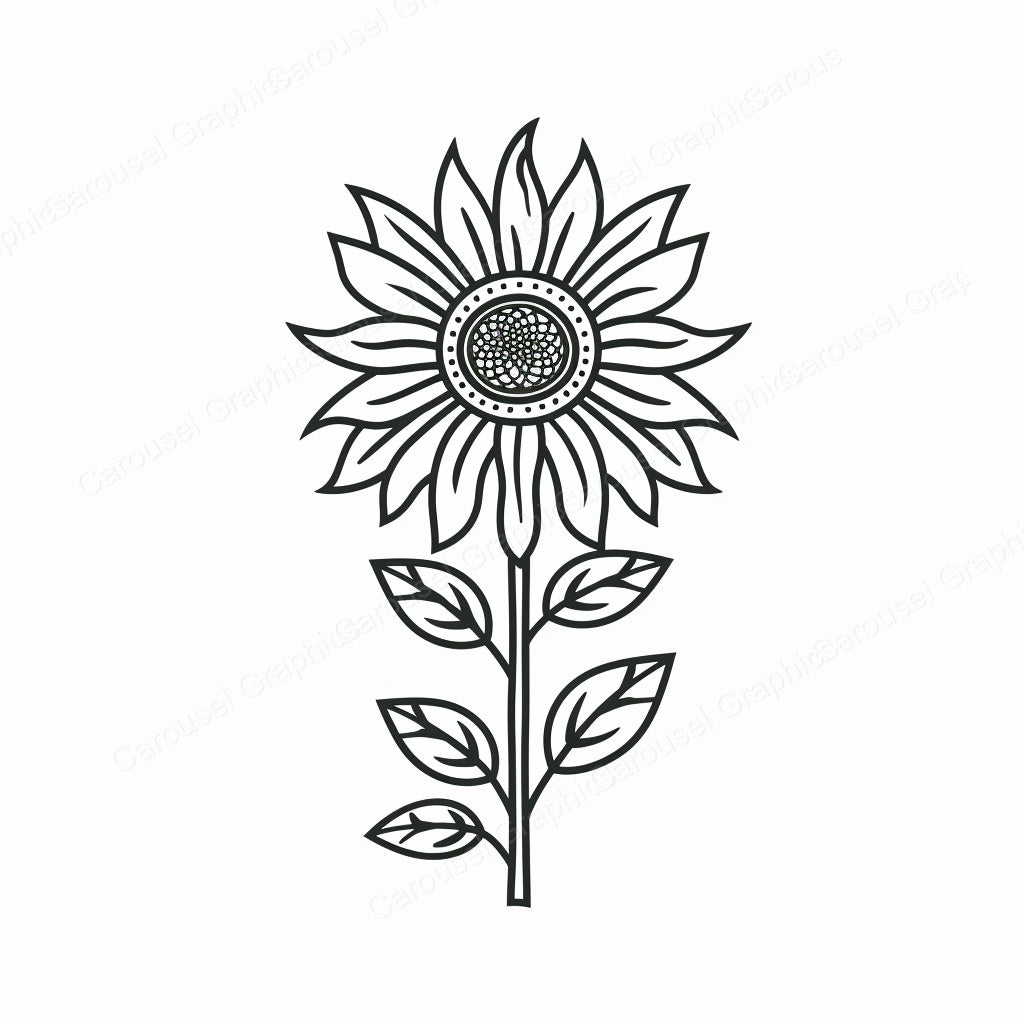 Sunflower Vector Graphic preview