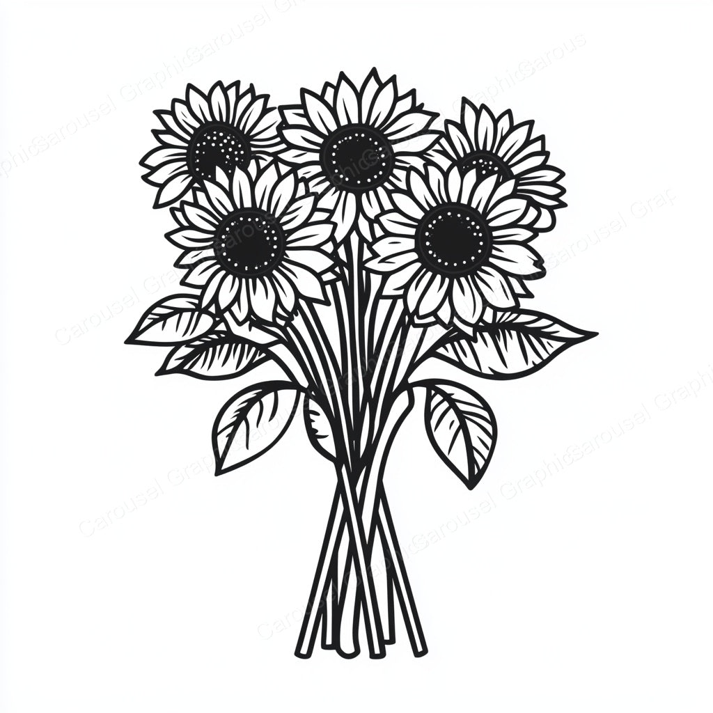 Sunflower Vector Graphic preview