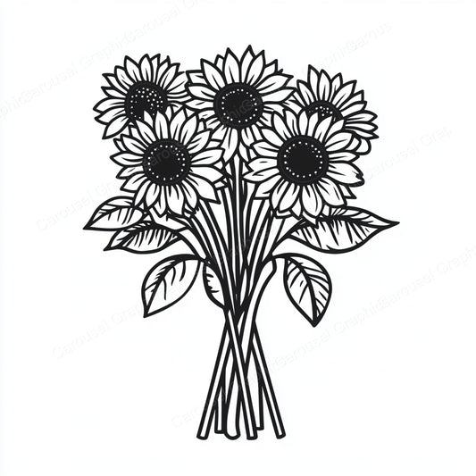 Sunflower Vector Graphic preview
