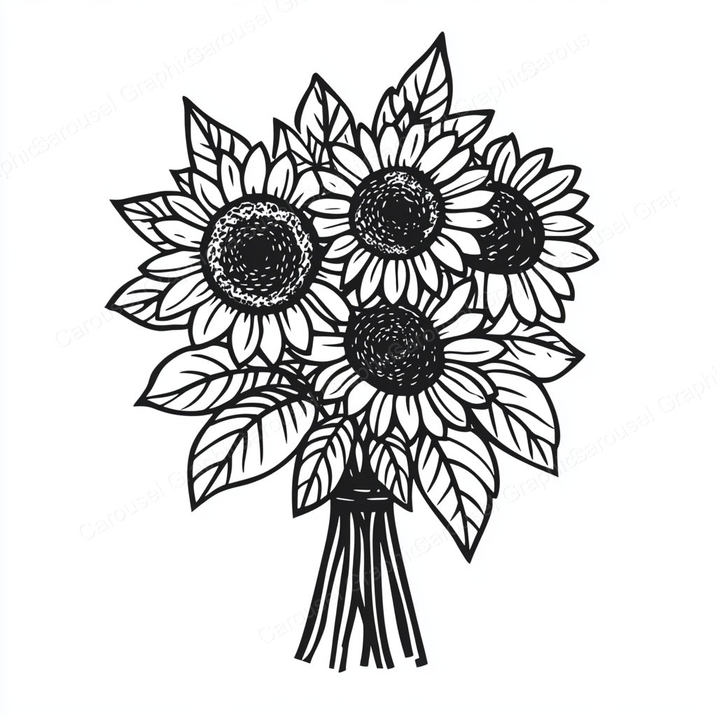 Sunflower Vector Graphic preview