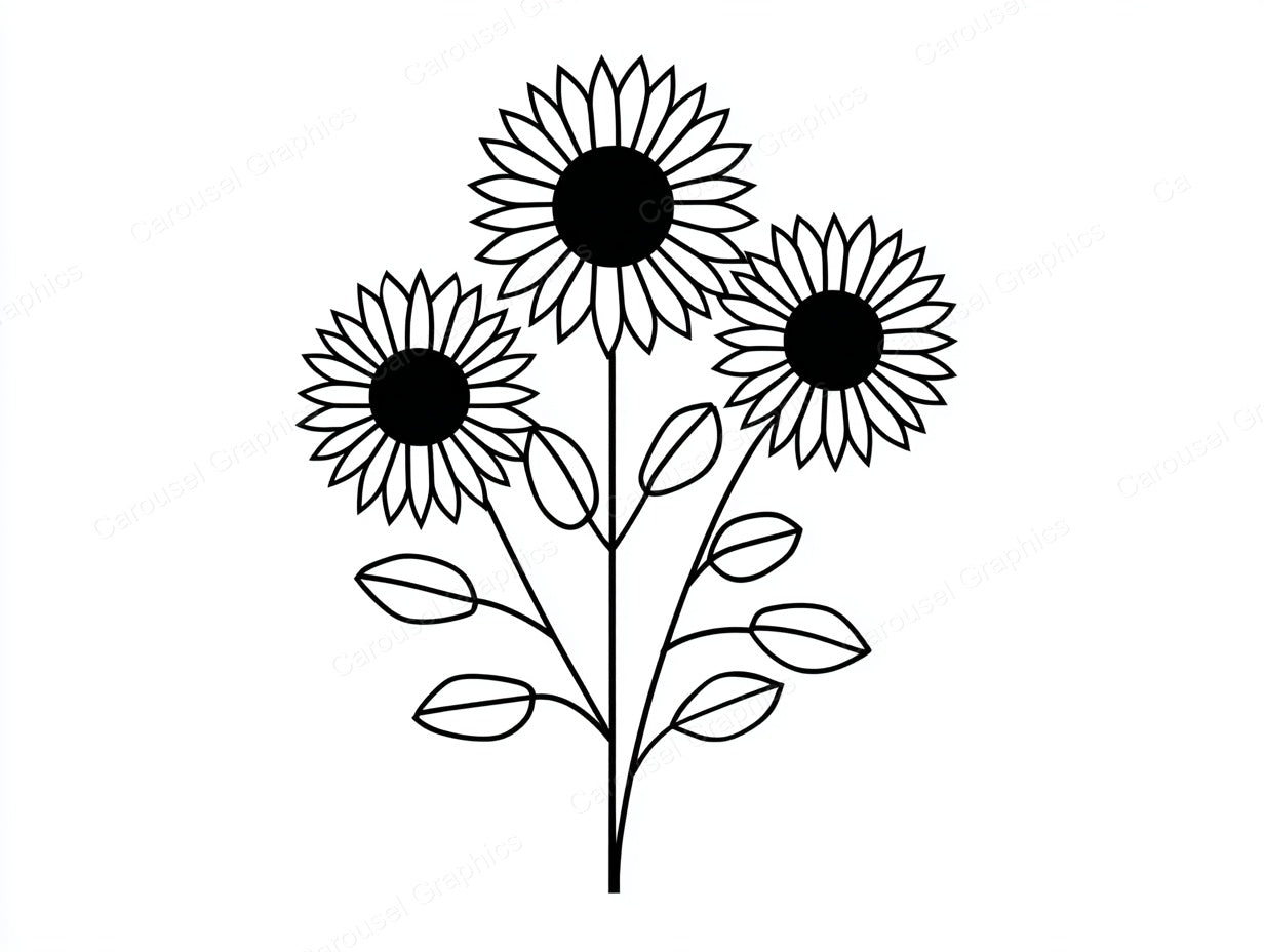 Sunflower Vector Graphic preview