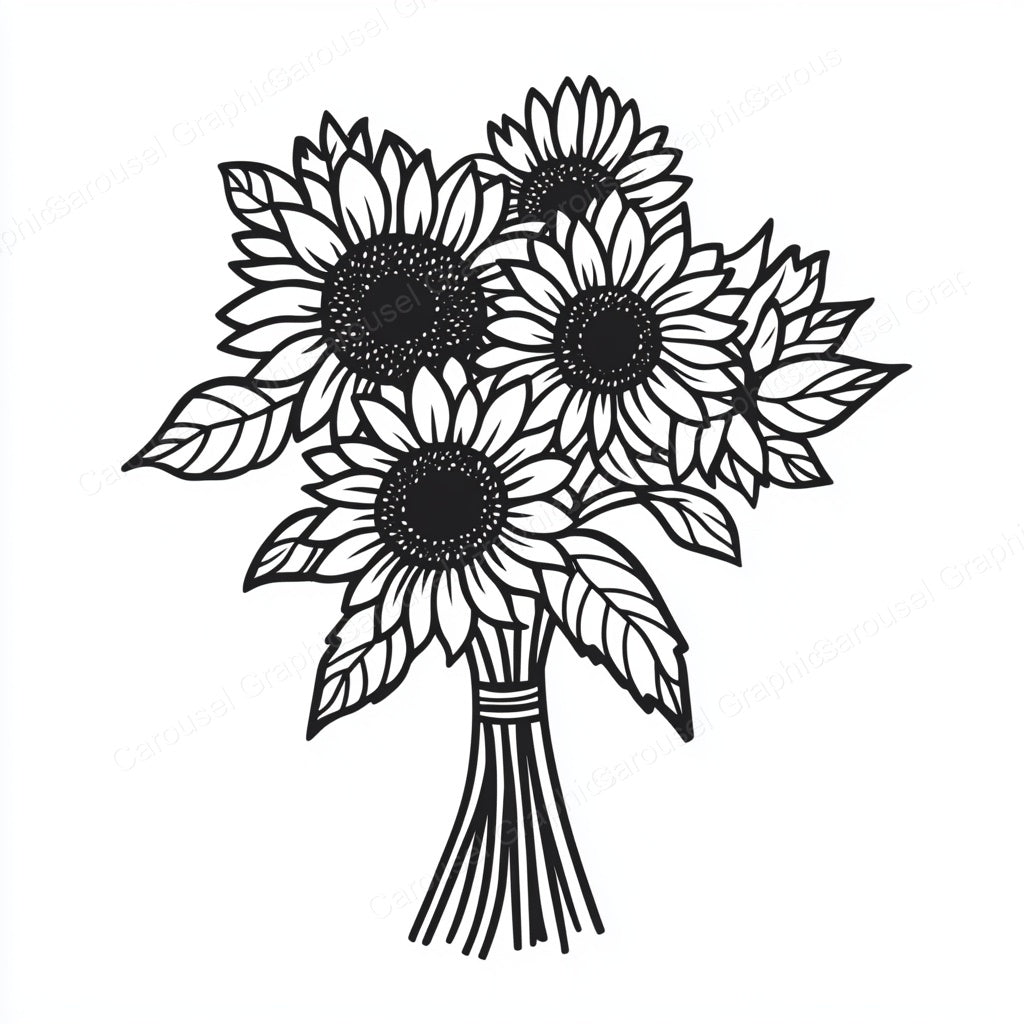 Sunflower Vector Graphic preview