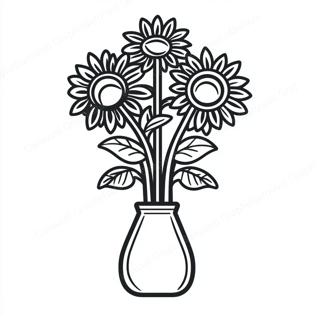 Sunflower Vector Graphic preview