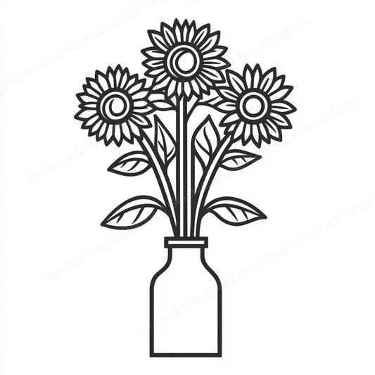 Sunflower Vector Graphic preview