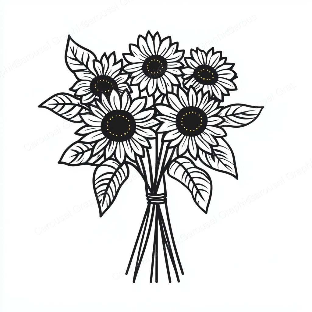 Sunflower Vector Graphic preview