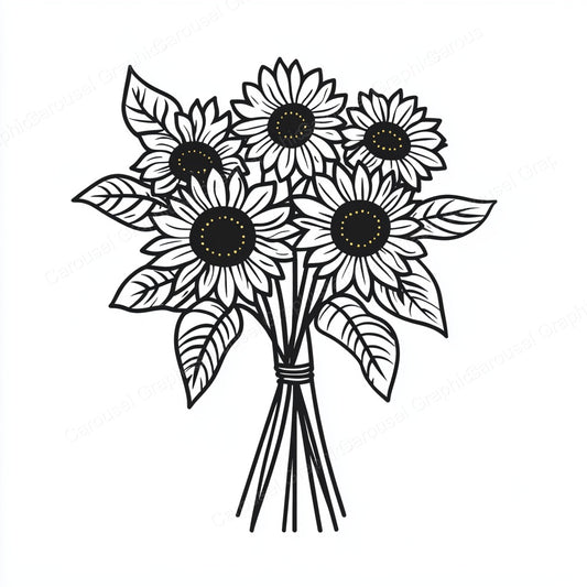 Sunflower Vector Graphic preview