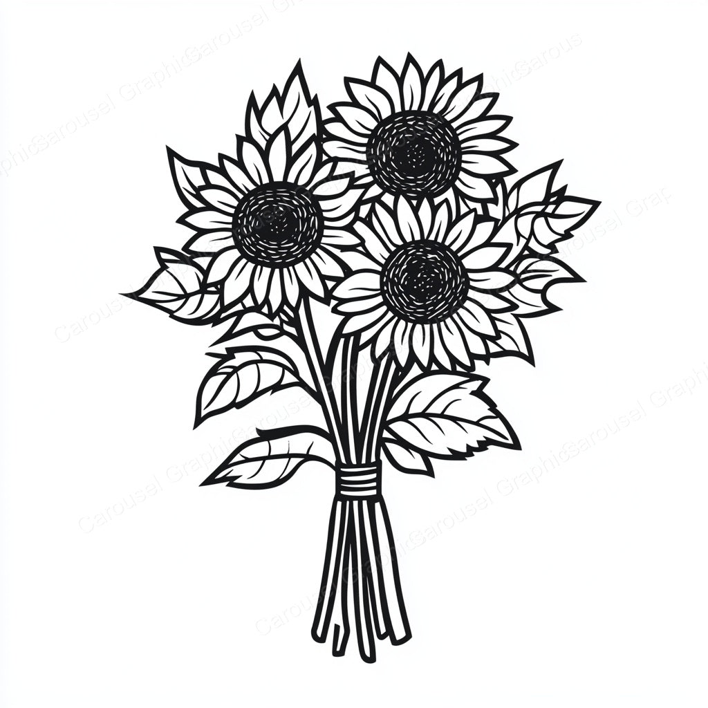Sunflower Vector Graphic preview