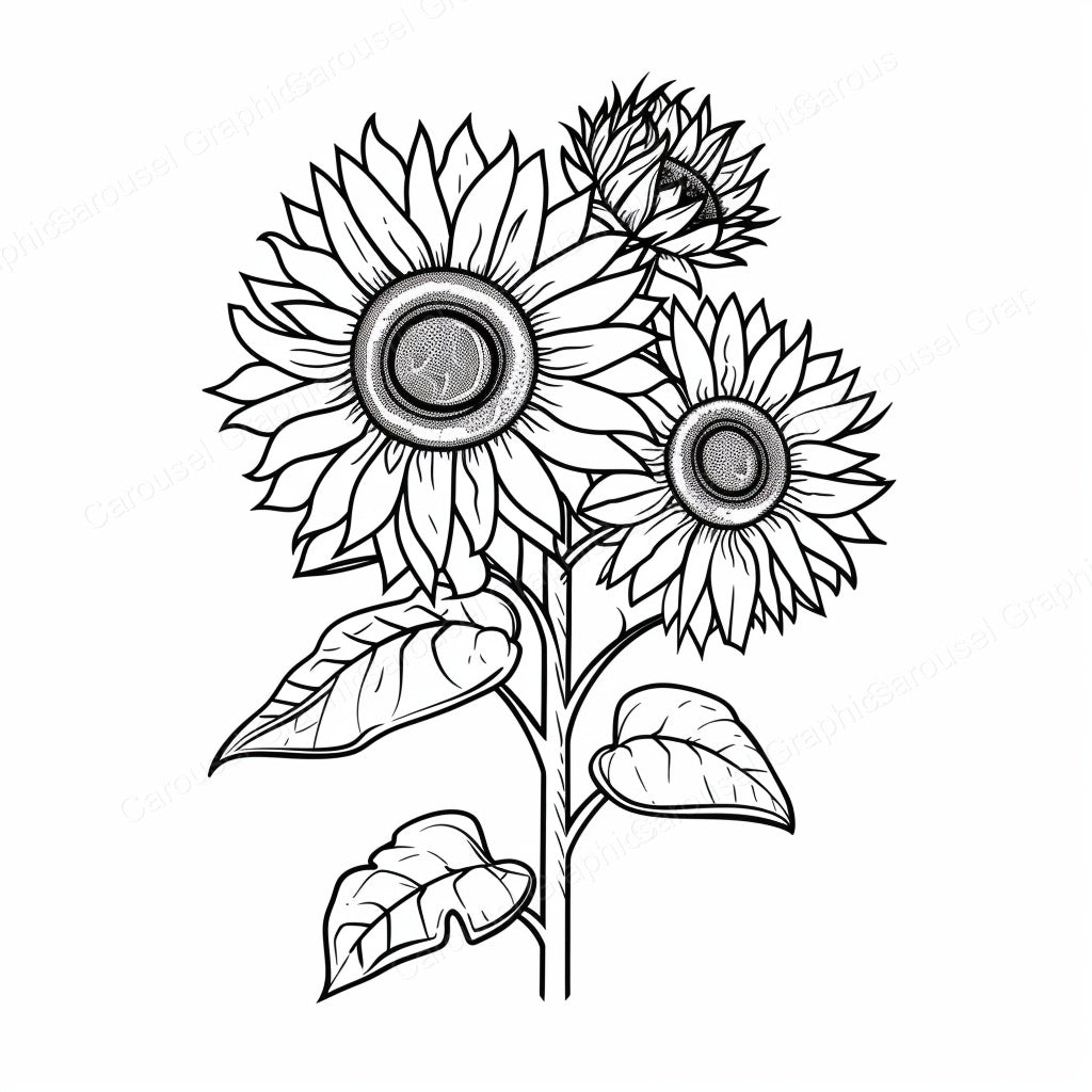 Sunflower Vector Graphic preview