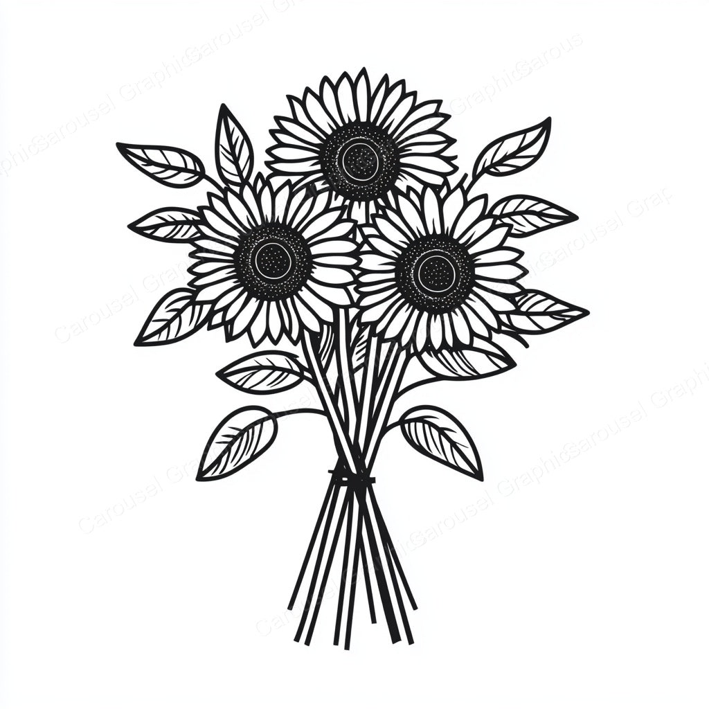 Sunflower Vector Graphic preview