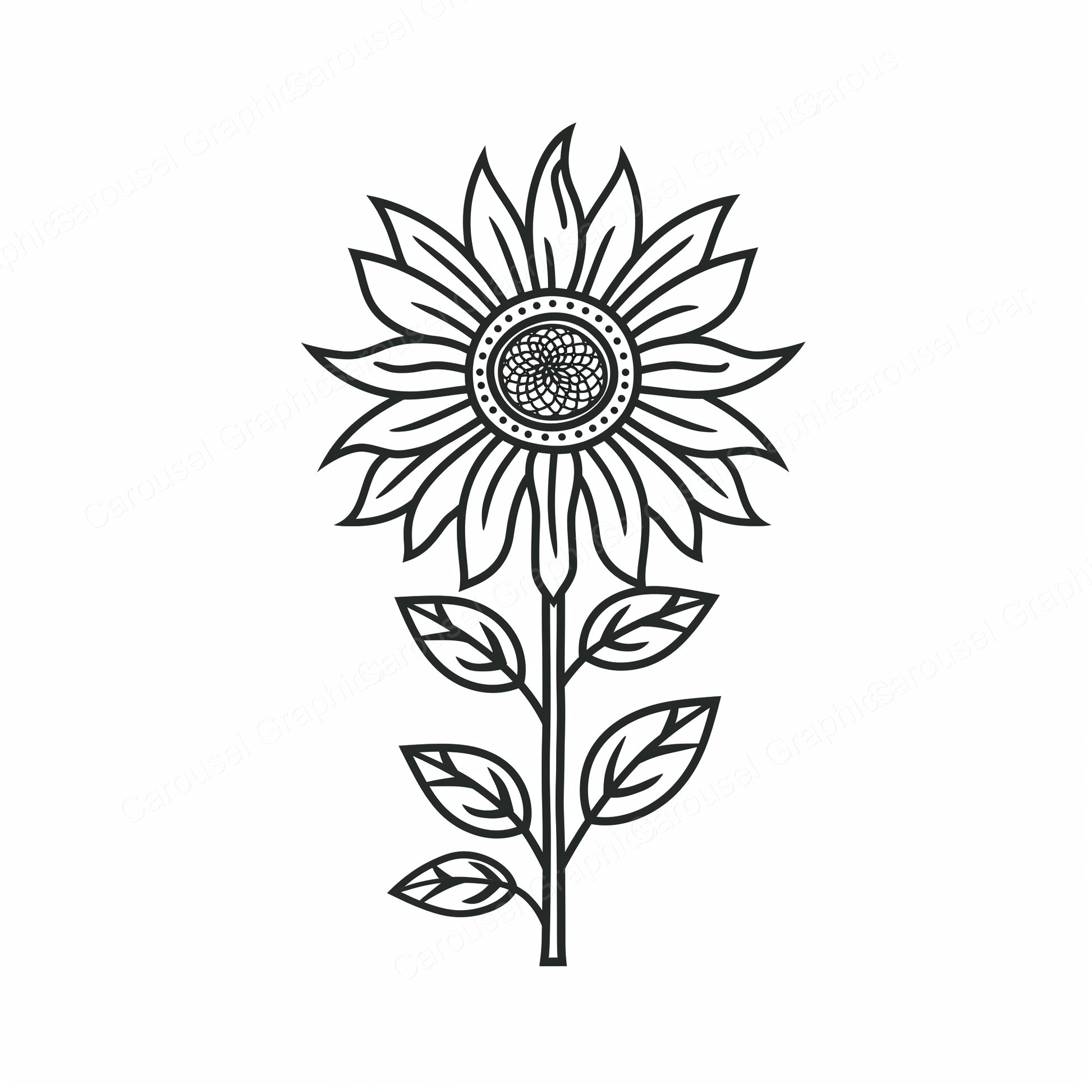 Sunflower Vector Graphic preview