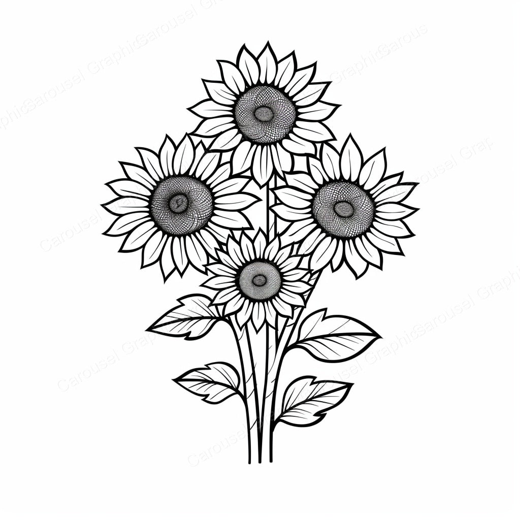 Sunflower Vector Graphic preview