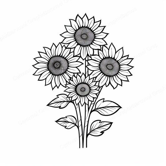 Sunflower Vector Graphic preview
