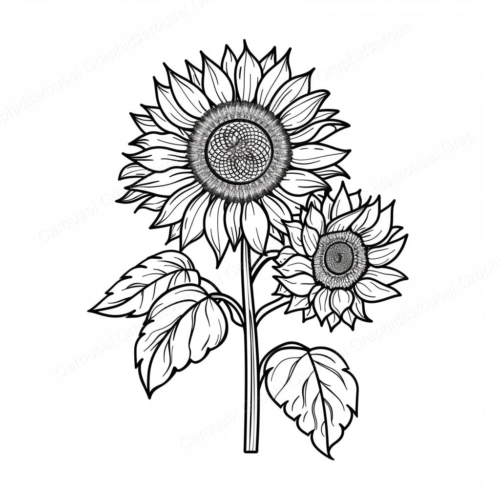 Sunflower Vector Graphic preview