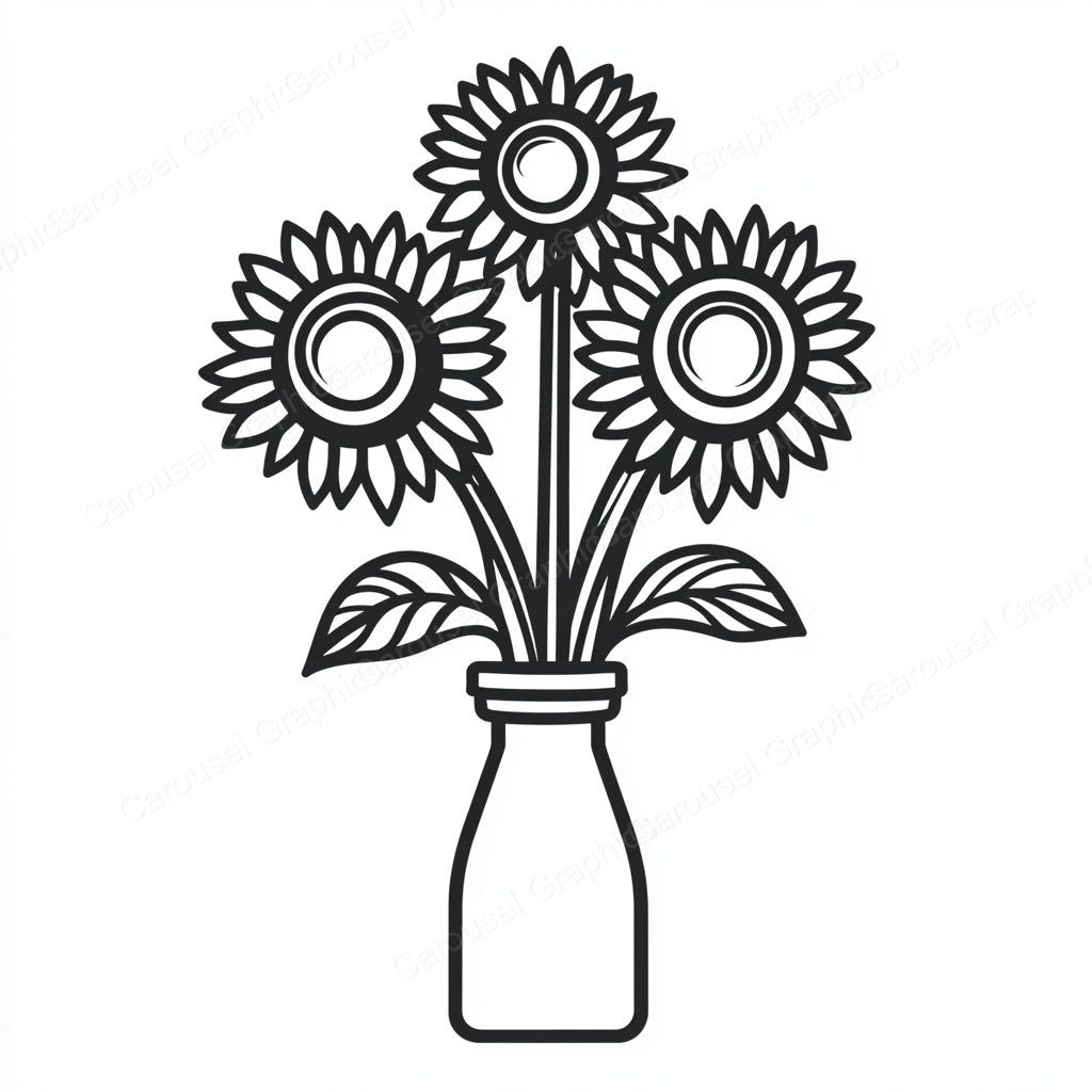 Sunflower Vector Graphic preview