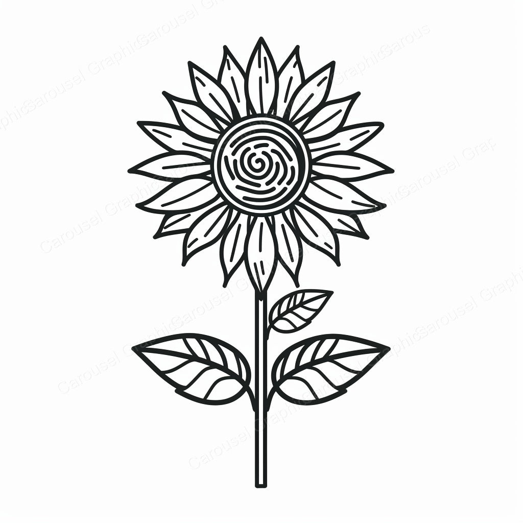 Sunflower Vector Graphic preview