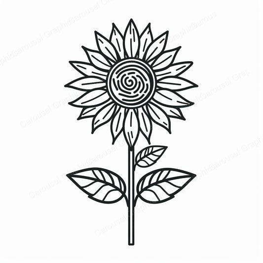 Sunflower Vector Graphic preview