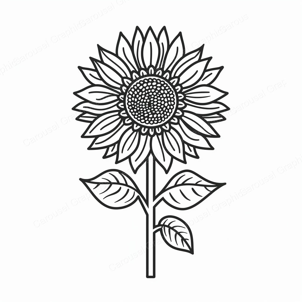 Sunflower Vector Graphic preview