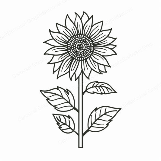 Sunflower Vector Graphic preview