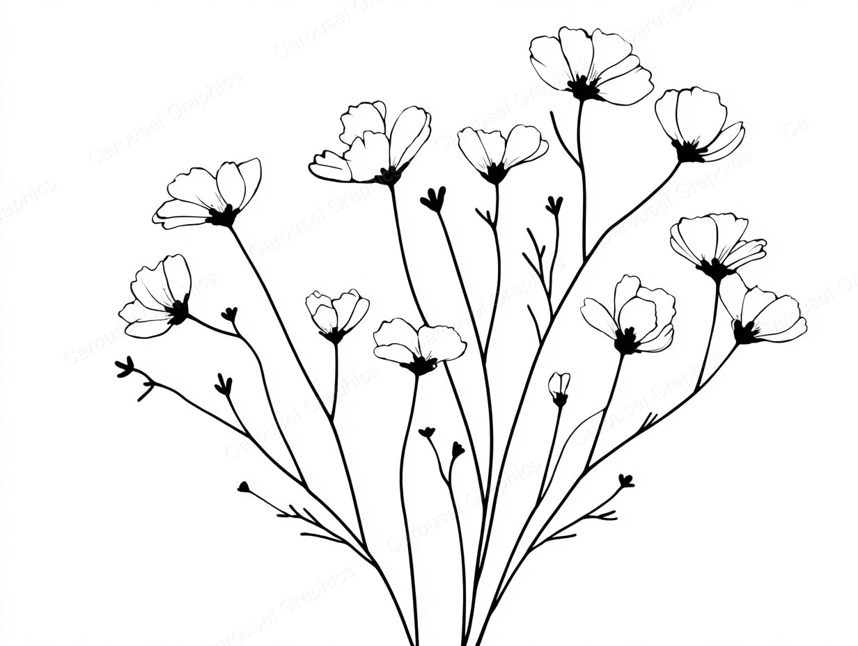 Wildflower Vector Graphic preview