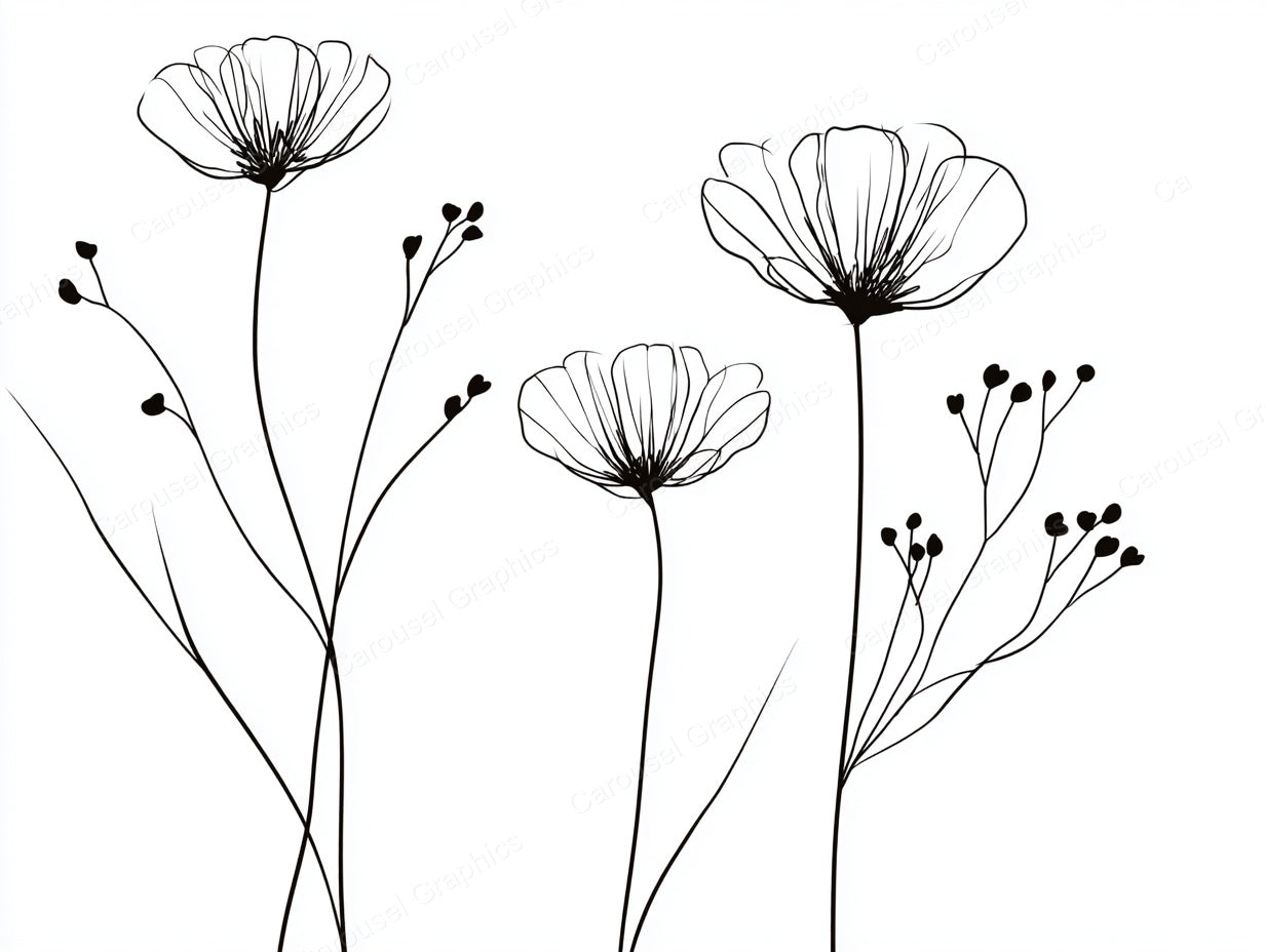 Wildflower Vector Graphic preview