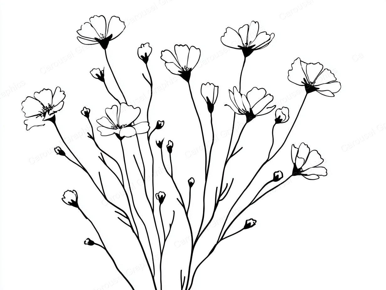 Wildflower Vector Graphic preview