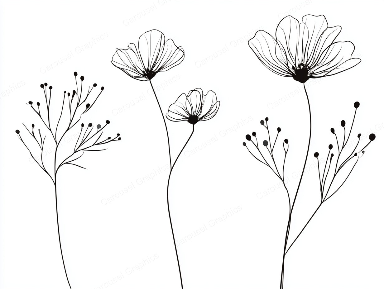 Wildflower Vector Graphic preview