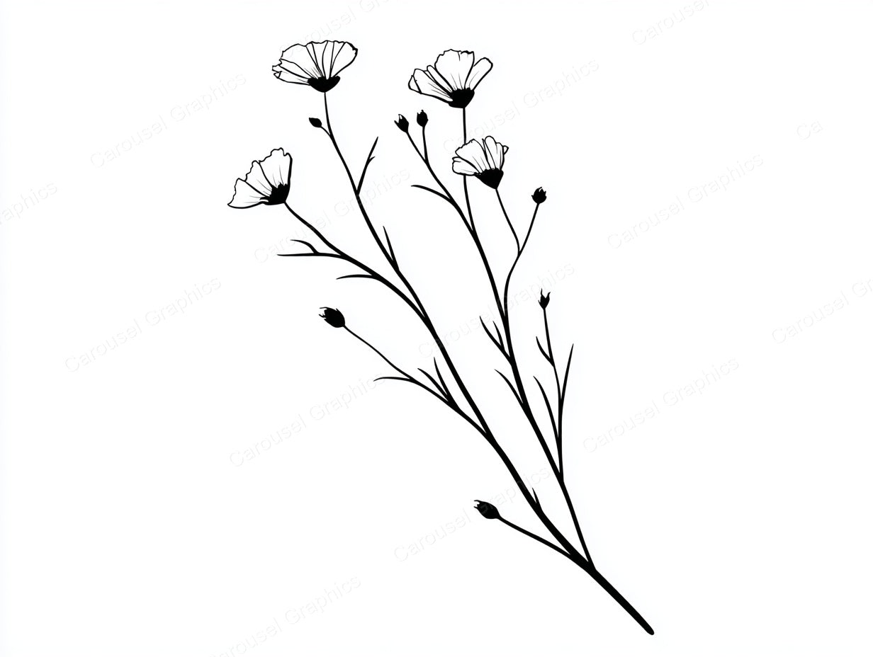 Wildflower Vector Graphic preview