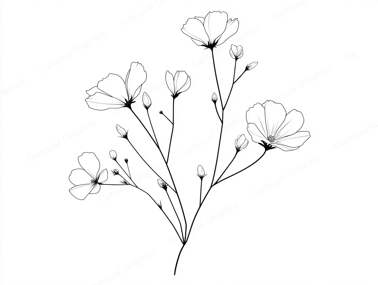 Wildflower Vector Graphic preview