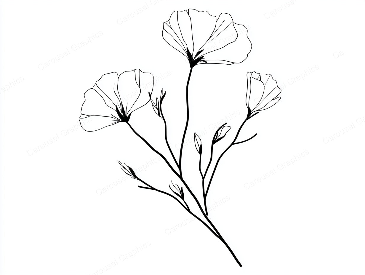 Wildflower Vector Graphic preview