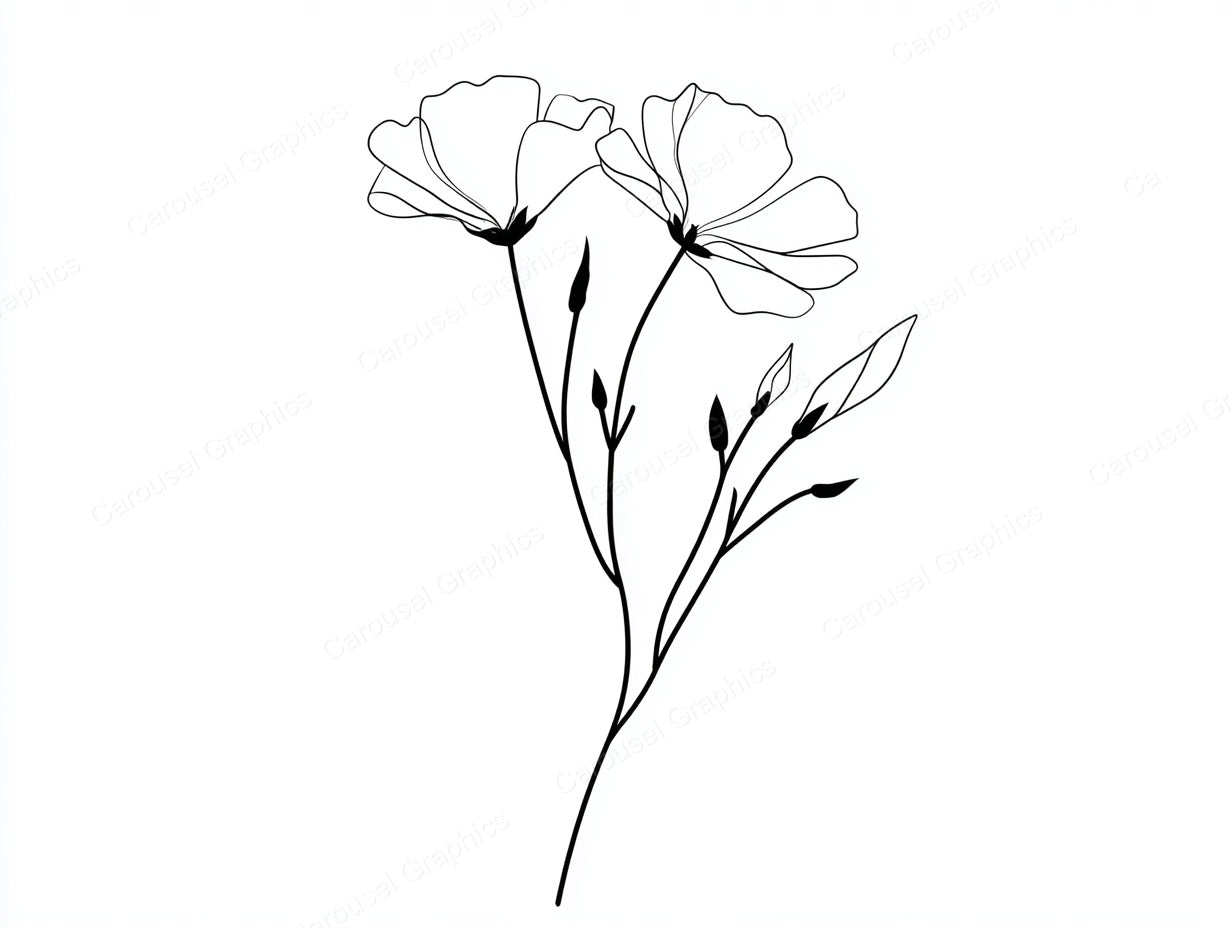 Wildflower Vector Graphic preview