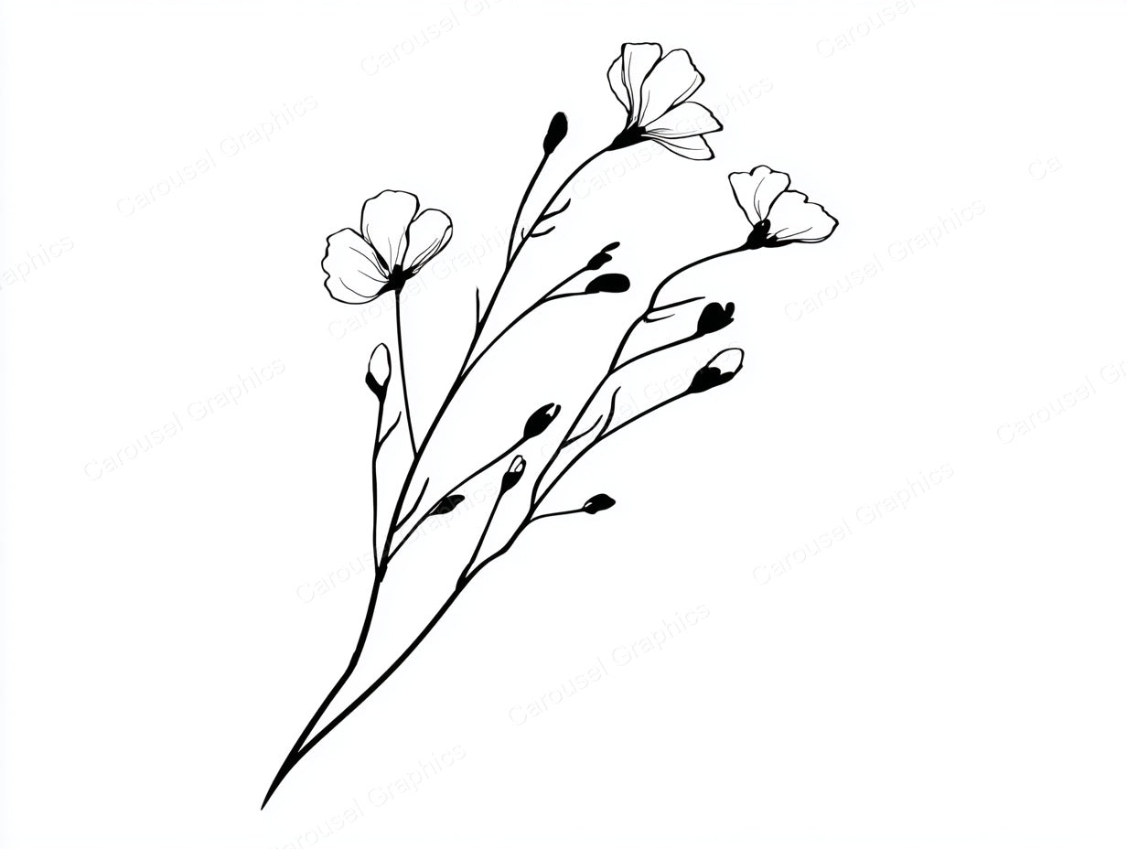 Wildflower Vector Graphic preview