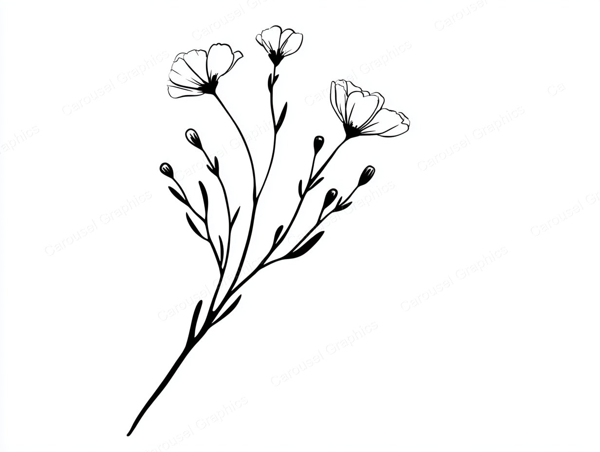 Wildflower Vector Graphic preview