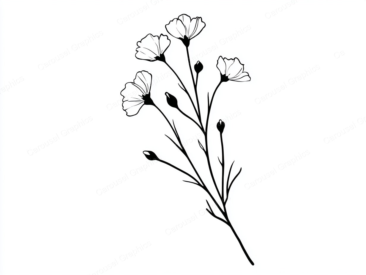 Wildflower Vector Graphic preview