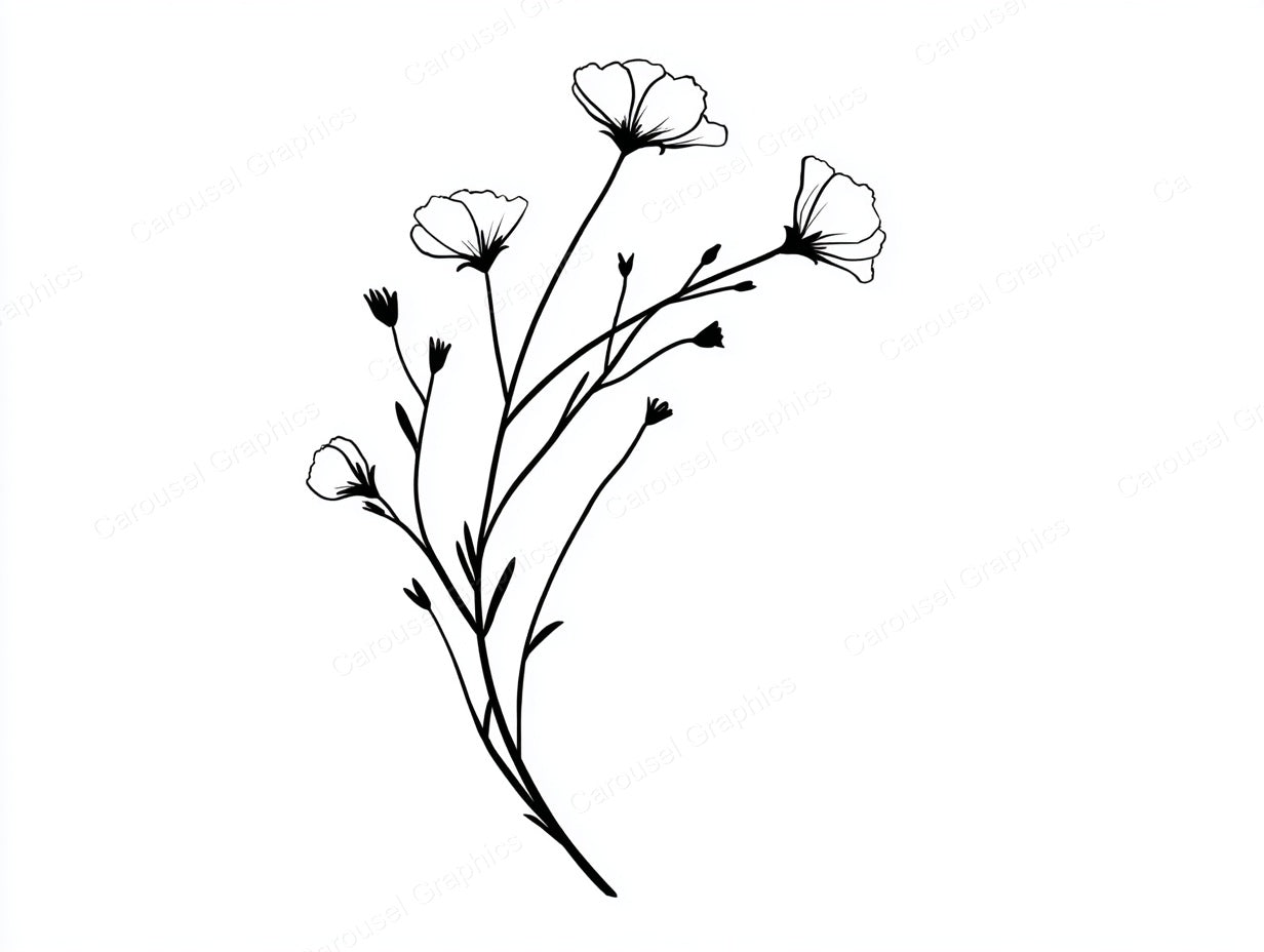 Wildflower Vector Graphic preview