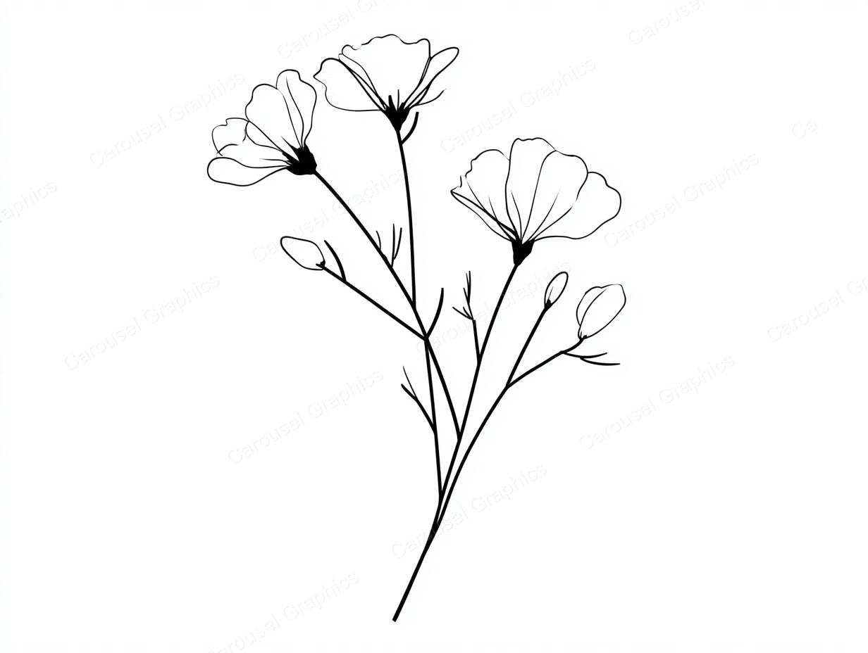 Wildflower Vector Graphic preview
