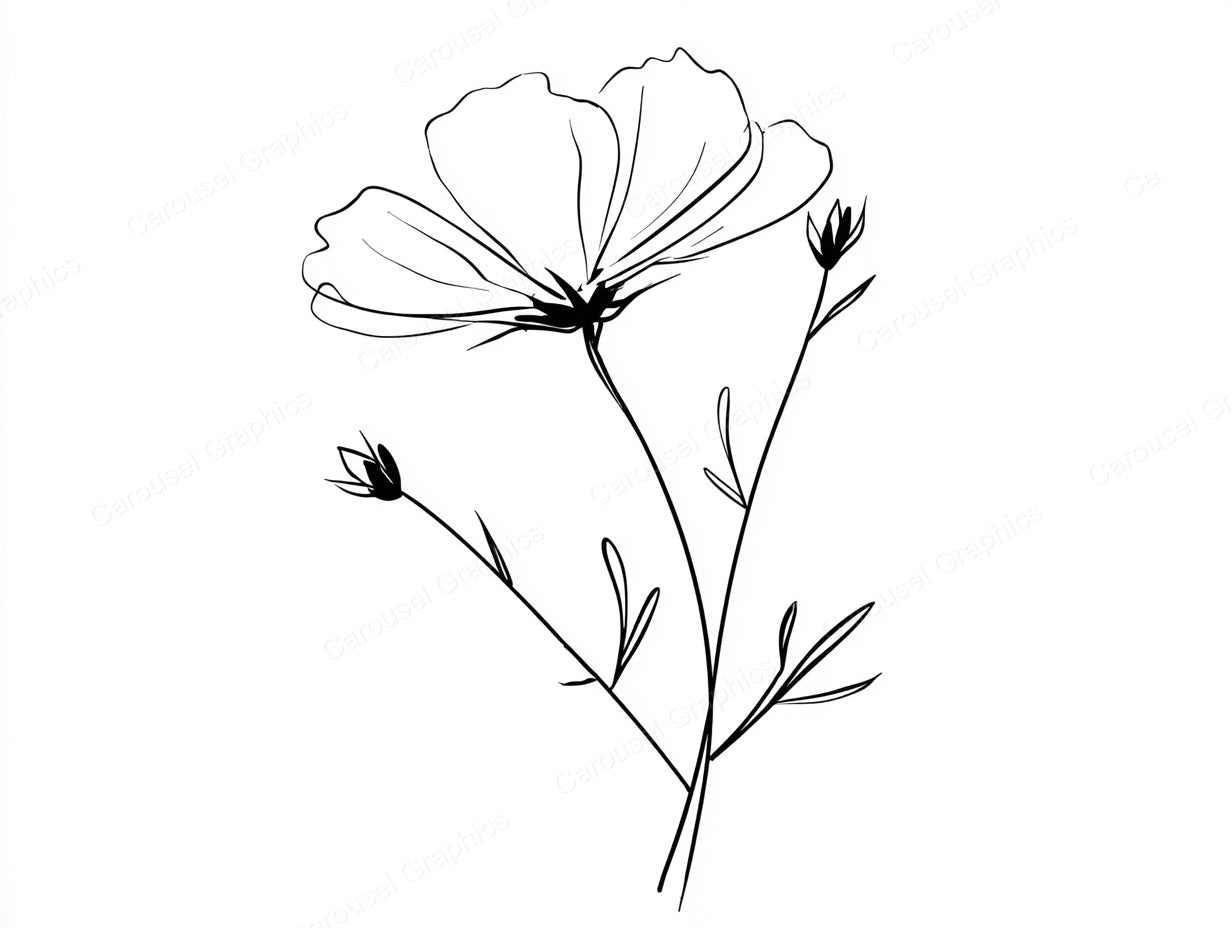 Wildflower Vector Graphic preview