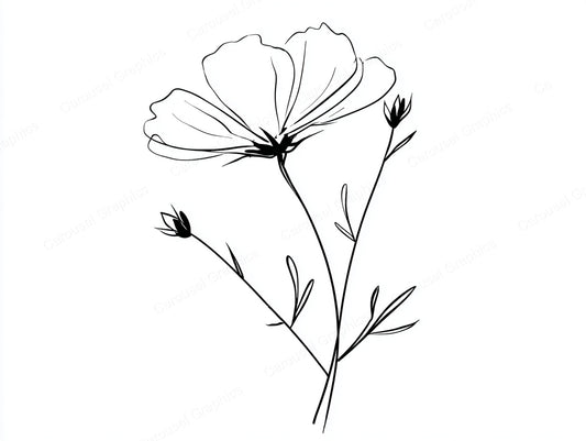Wildflower Vector Graphic preview