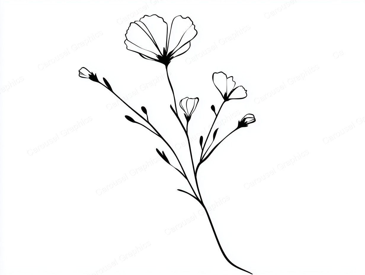 Wildflower Vector Graphic preview