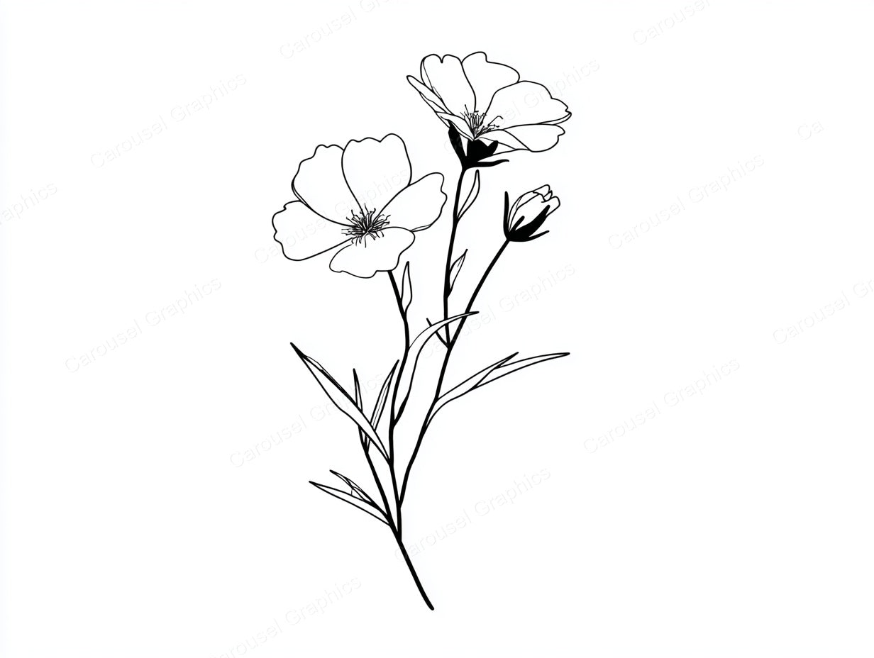 Wildflower Vector Graphic preview