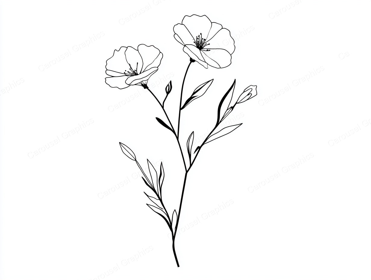 Wildflower Vector Graphic preview
