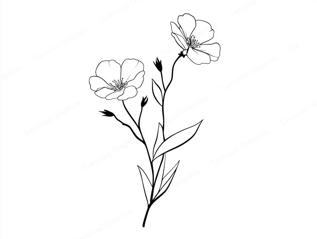 Wildflower Vector Graphic preview