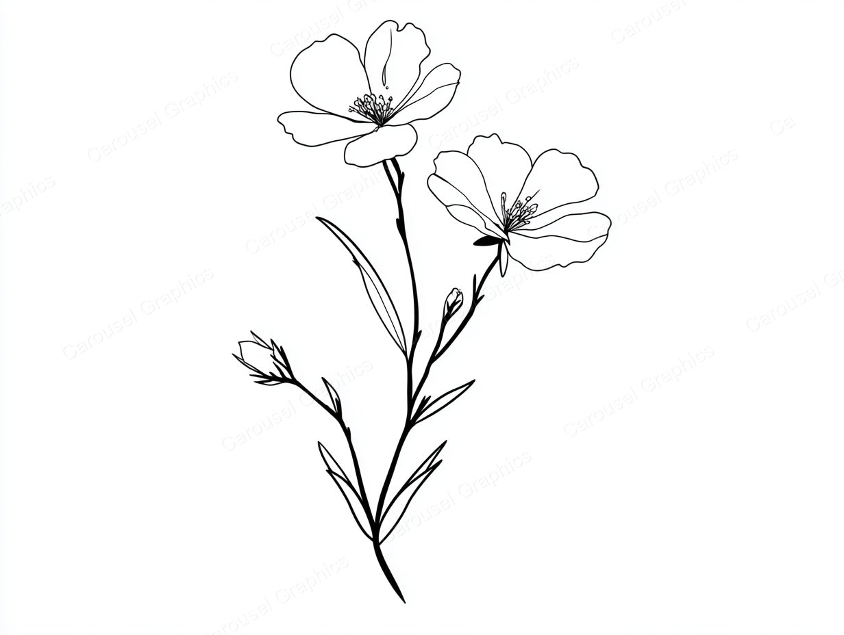 Wildflower Vector Graphic preview
